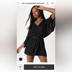 Lulu’s black satin romper